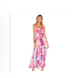 Misa Los Angeles Octavia watercolor dress, size xs